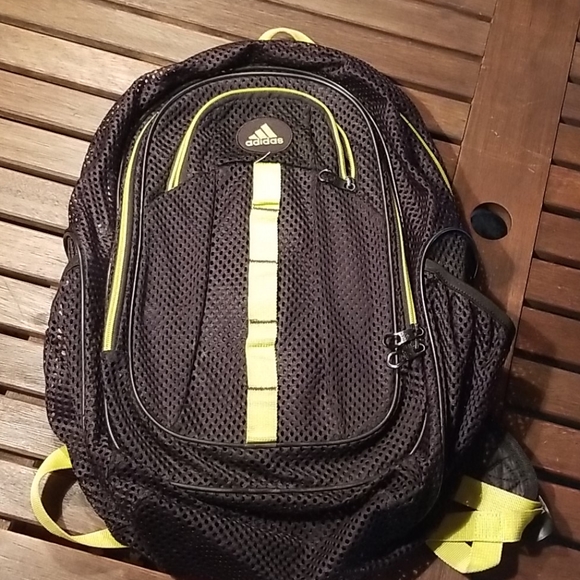 black adidas mesh backpack